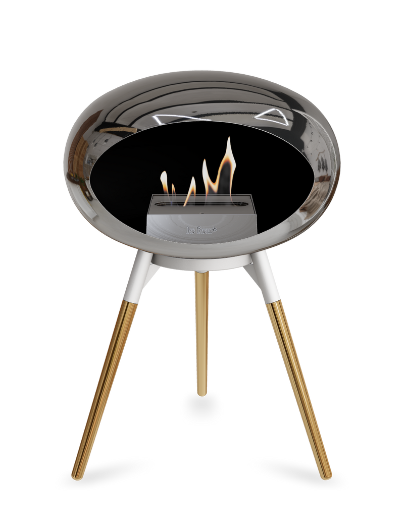 Le Feu Dome Ground Low – Freestanding Bioethanol Fireplace, Classic Size