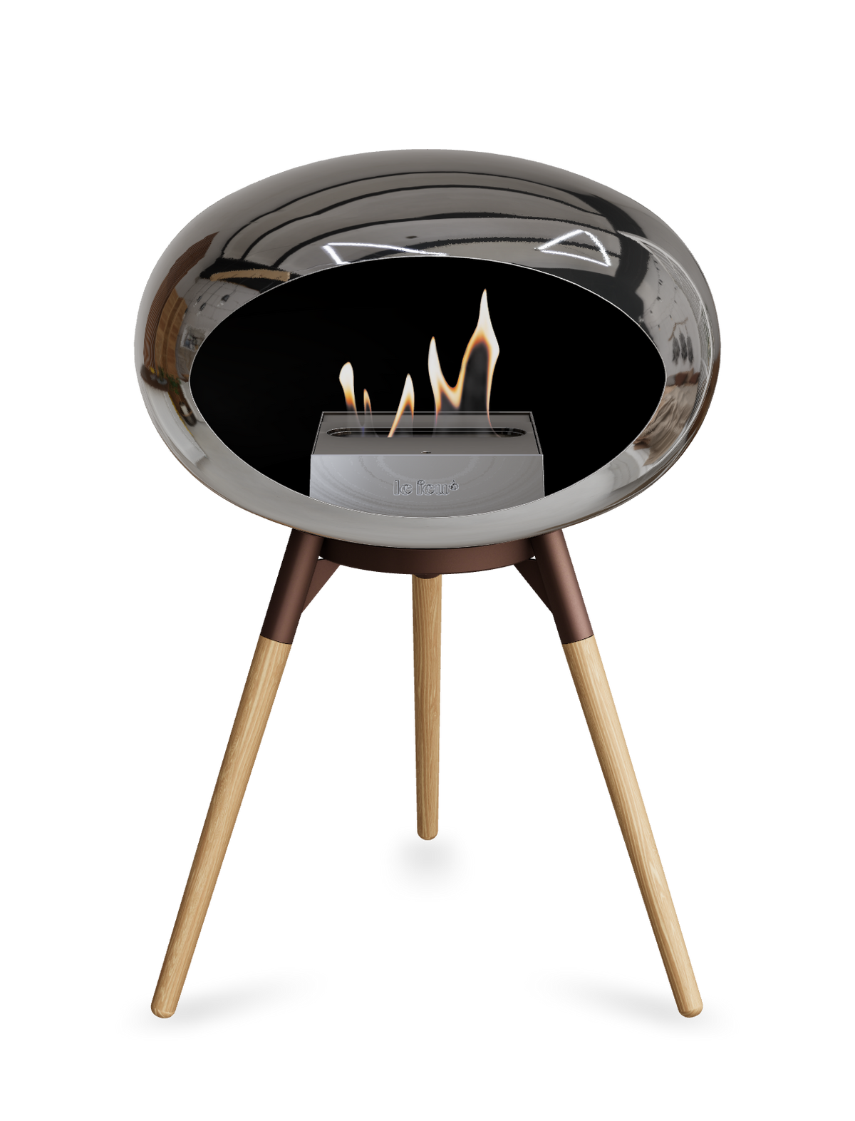 Le Feu Dome Ground Low – Freestanding Bioethanol Fireplace, Classic Size