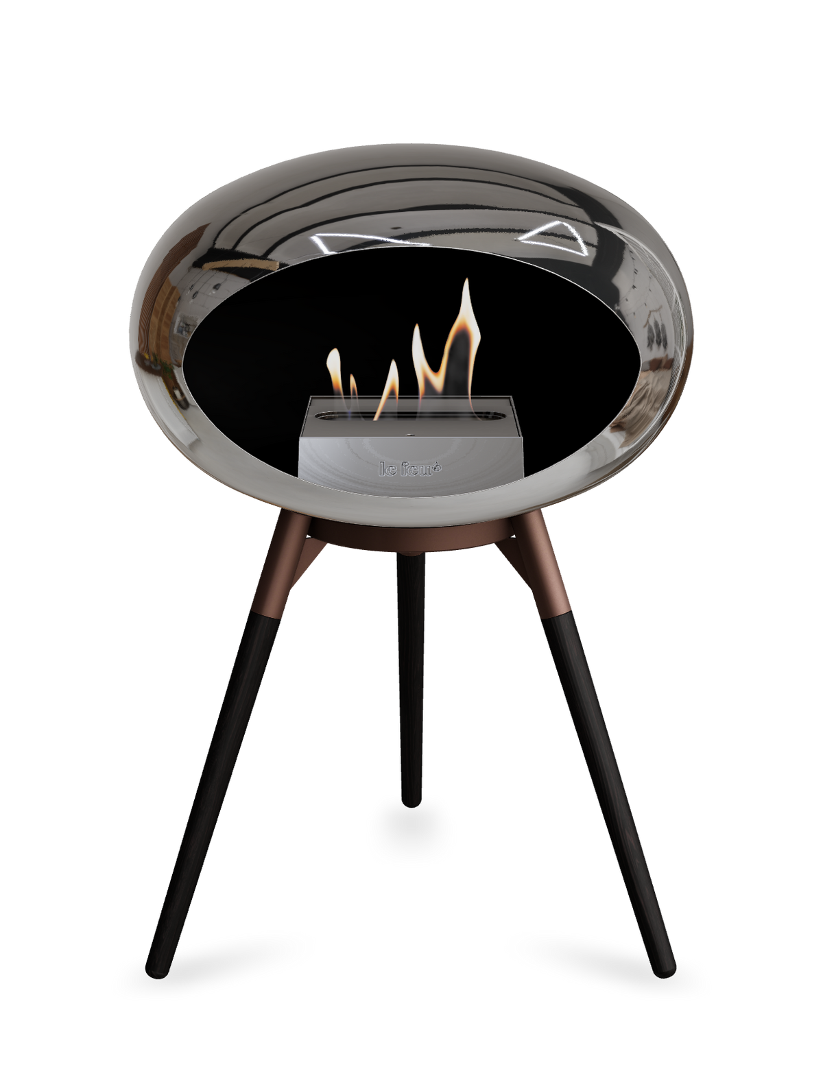 Le Feu Dome Ground Low – Freestanding Bioethanol Fireplace, Classic Size