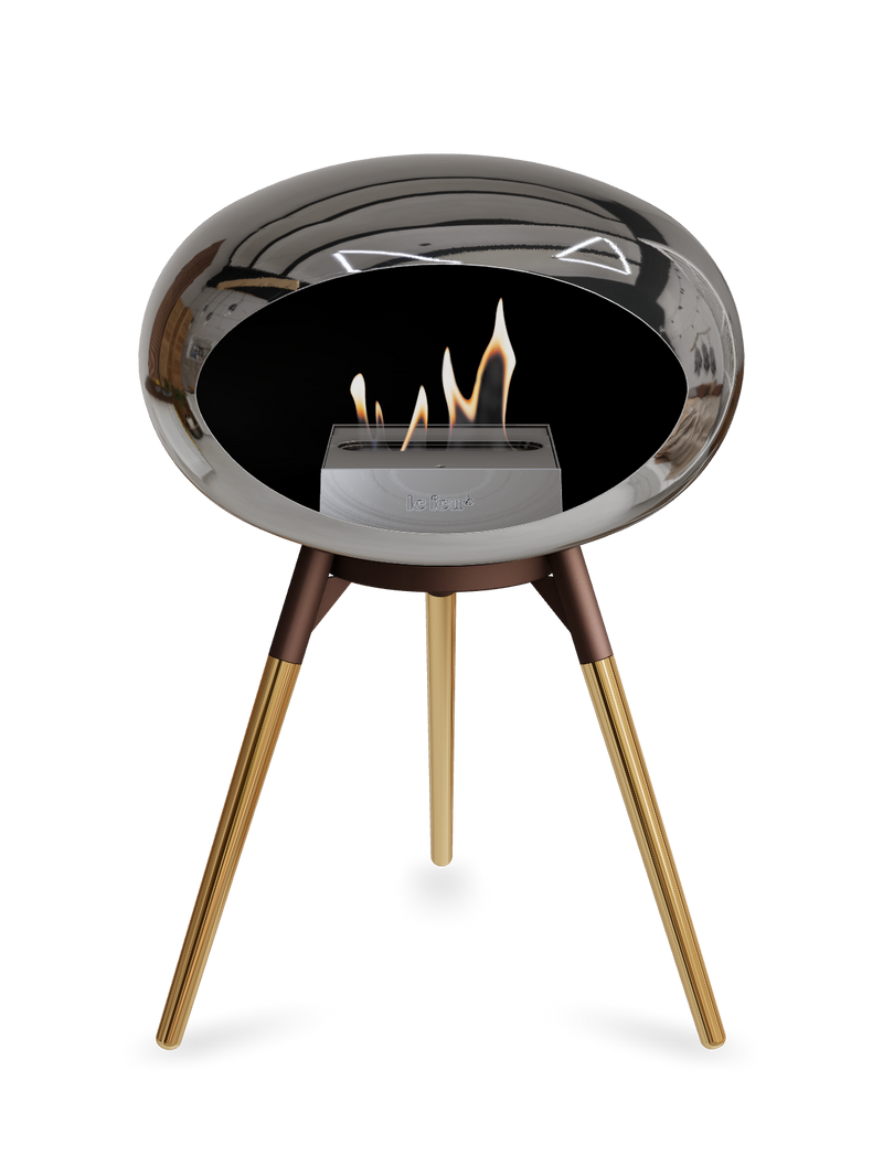 Le Feu Dome Ground Low – Freestanding Bioethanol Fireplace, Classic Size