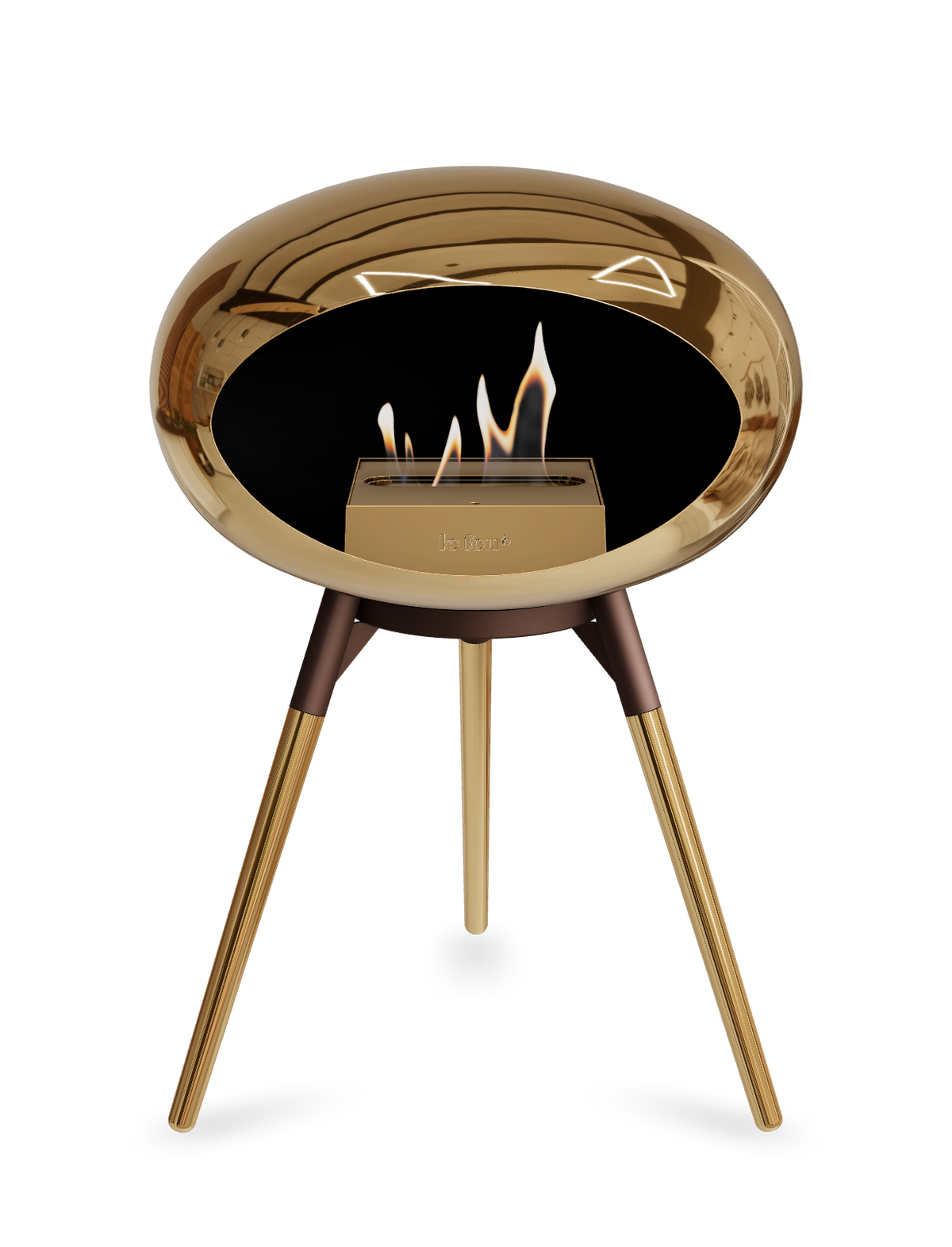 Le Feu Dome Ground Low – Freestanding Bioethanol Fireplace, Classic Size