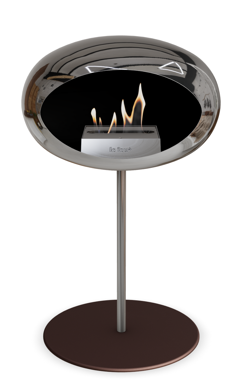 Le Feu Dome Steel Low – Bioethanol Fireplace, Classic Dome