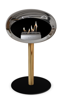 Le Feu Dome Steel Low – Bioethanol Fireplace, Classic Dome