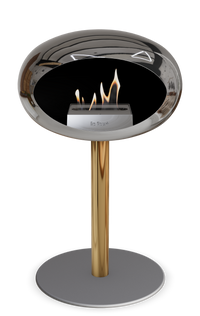 Le Feu Dome Steel Low – Bioethanol Fireplace, Classic Dome
