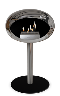 Le Feu Dome Steel Low – Bioethanol Fireplace, Classic Dome