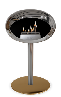 Le Feu Dome Steel Low – Bioethanol Fireplace, Classic Dome