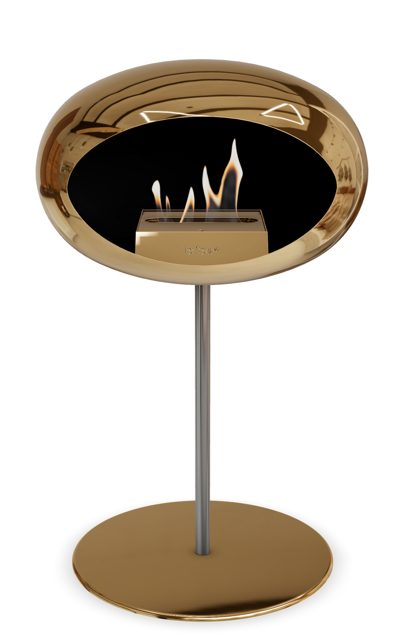 Le Feu Dome Steel Low – Bioethanol Fireplace, Classic Dome