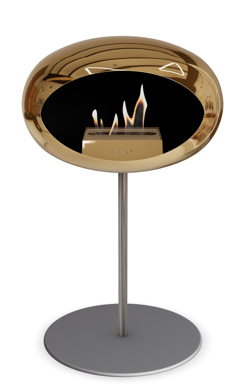 Le Feu Dome Steel Low – Bioethanol Fireplace, Classic Dome