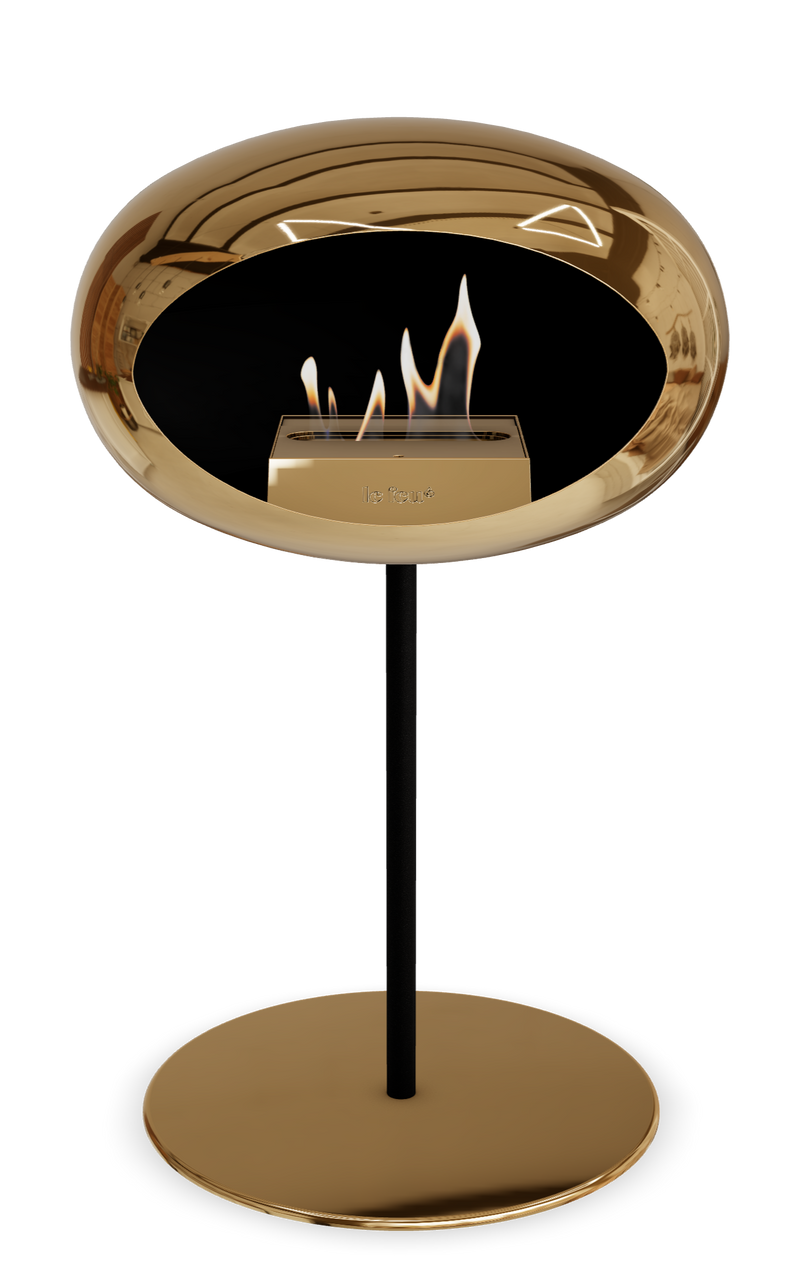 Le Feu Dome Steel Low – Bioethanol Fireplace, Classic Dome