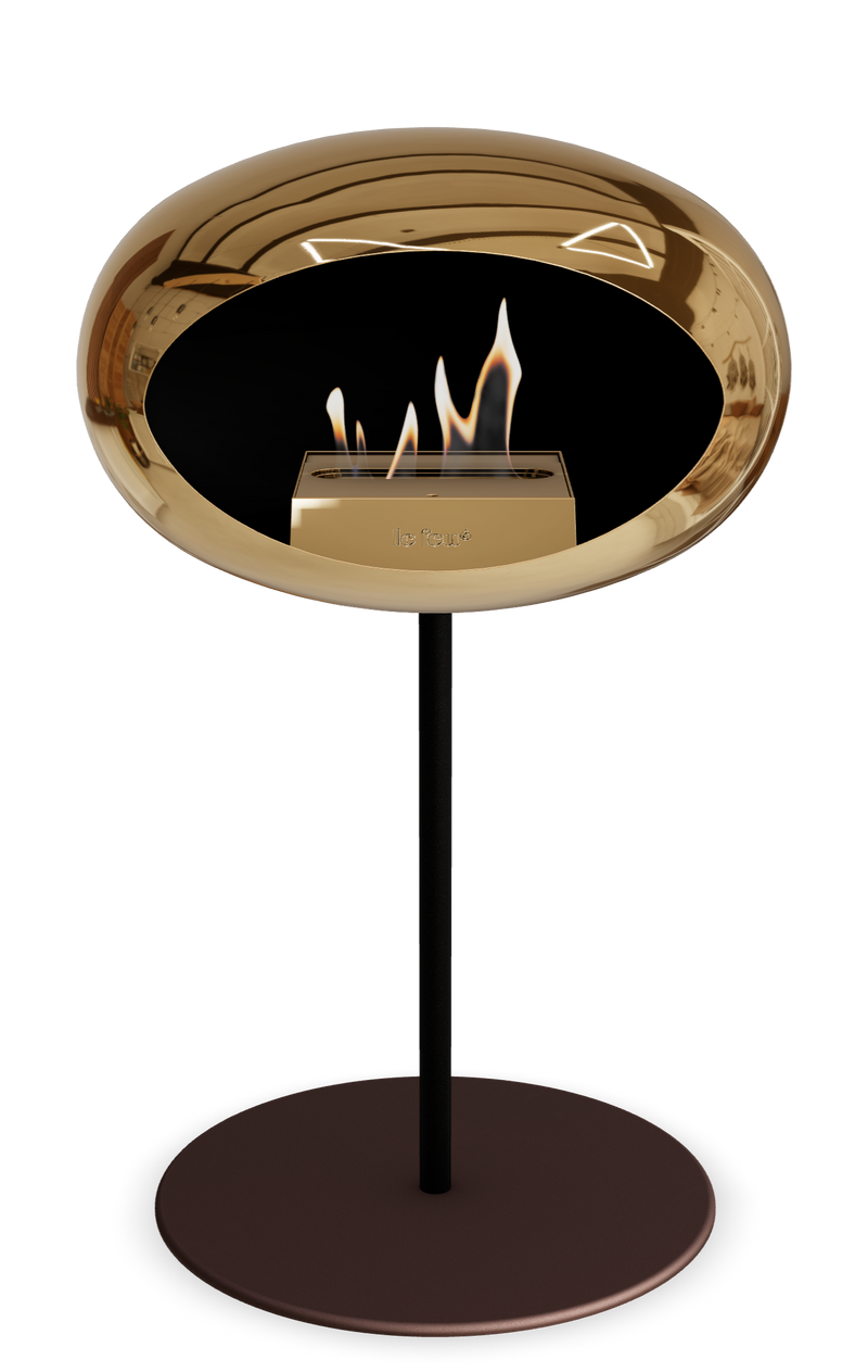 Le Feu Dome Steel Low – Bioethanol Fireplace, Classic Dome