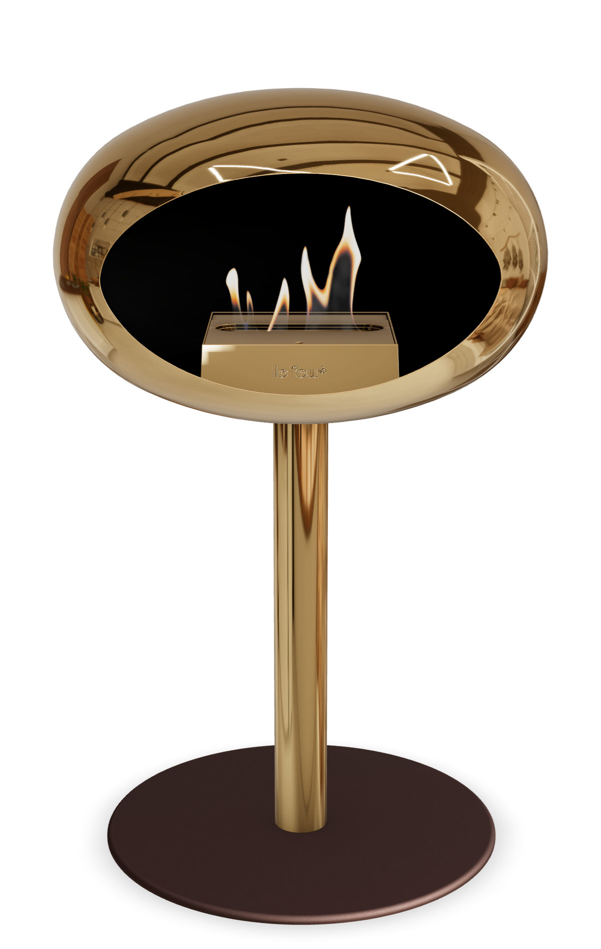 Le Feu Dome Steel Low – Bioethanol Fireplace, Classic Dome