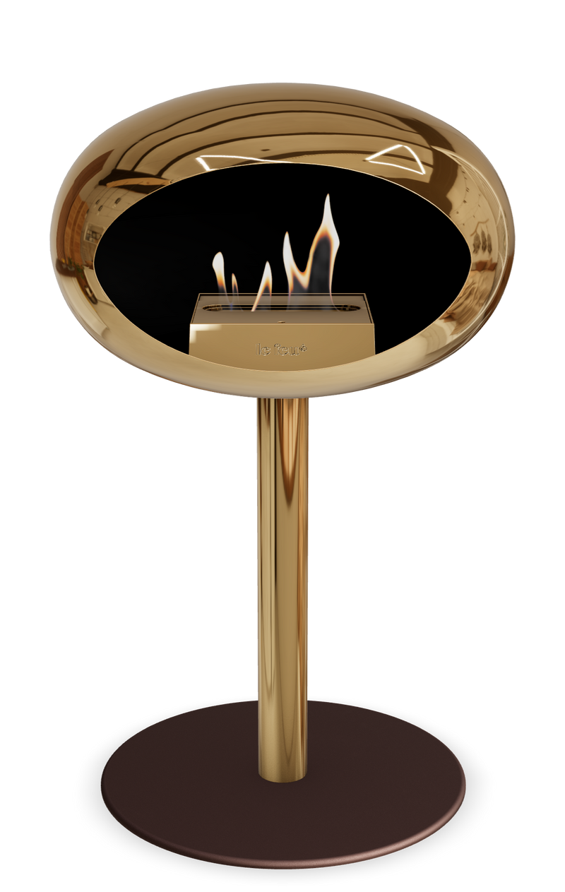 Le Feu Dome Steel Low – Bioethanol Fireplace, Classic Dome