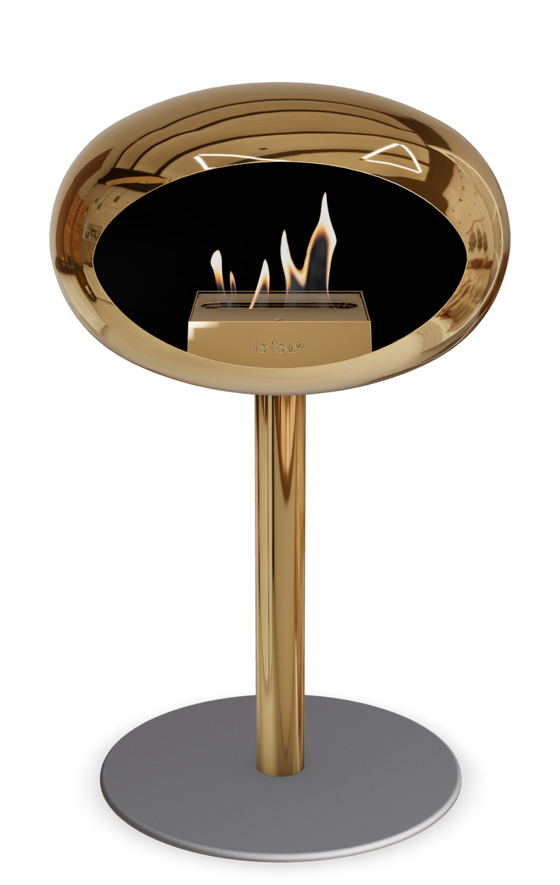 Le Feu Dome Steel Low – Bioethanol Fireplace, Classic Dome