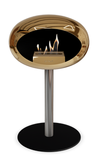 Le Feu Dome Steel Low – Bioethanol Fireplace, Classic Dome