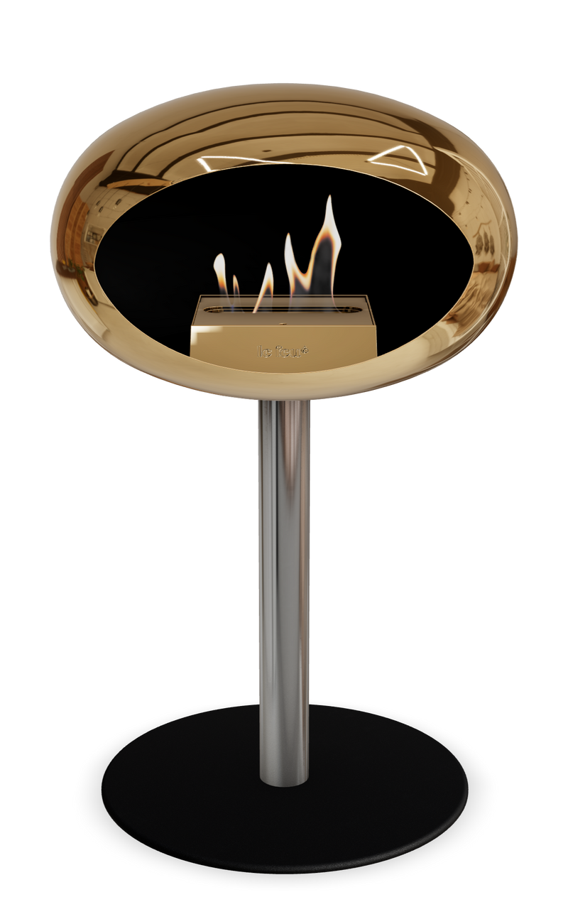 Le Feu Dome Steel Low – Bioethanol Fireplace, Classic Dome