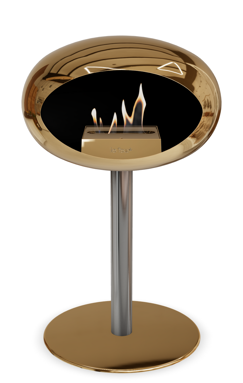 Le Feu Dome Steel Low – Bioethanol Fireplace, Classic Dome