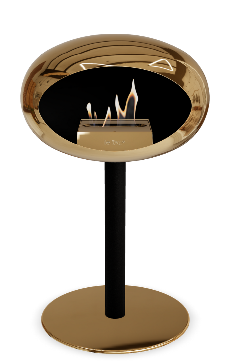 Le Feu Dome Steel Low – Bioethanol Fireplace, Classic Dome