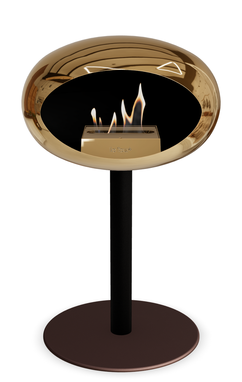 Le Feu Dome Steel Low – Bioethanol Fireplace, Classic Dome