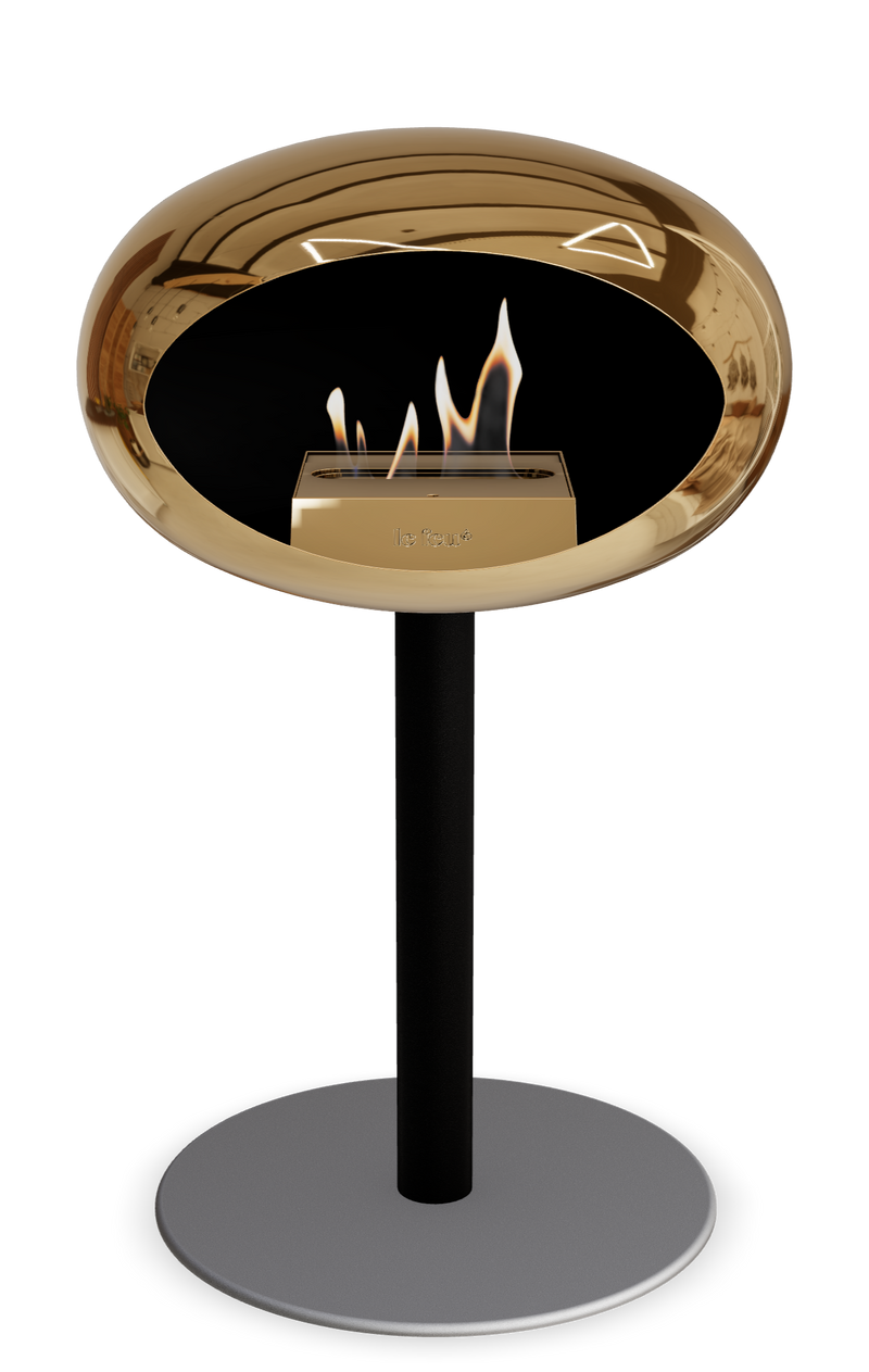 Le Feu Dome Steel Low – Bioethanol Fireplace, Classic Dome