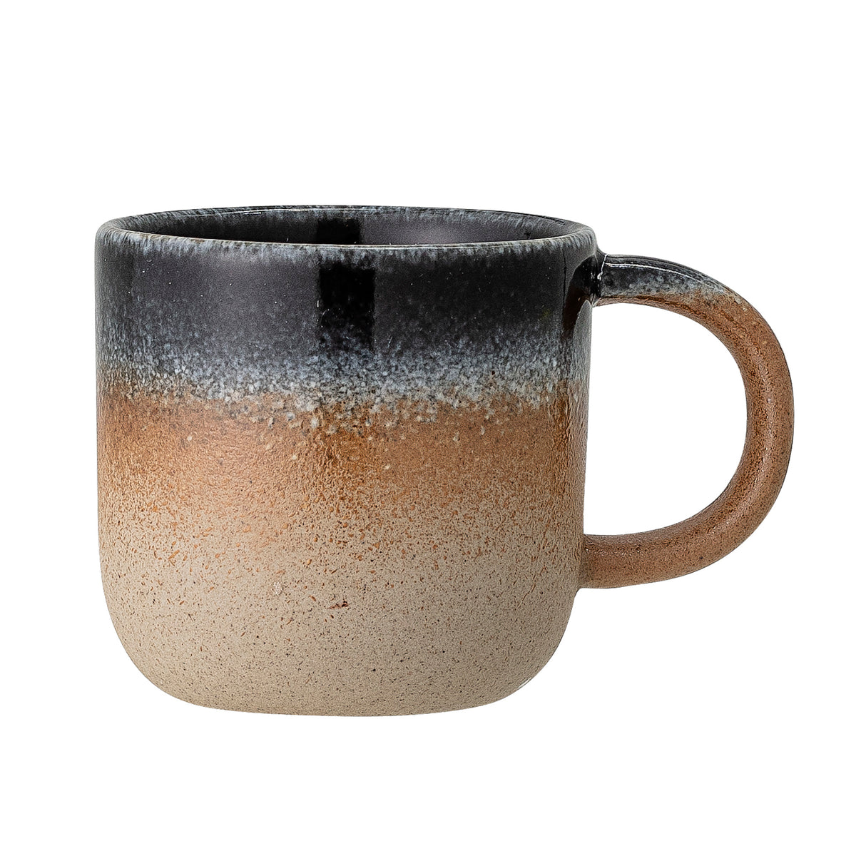 blue and brown porcelain Aura cup with reactive glaze, 200ml, Bloomingville
