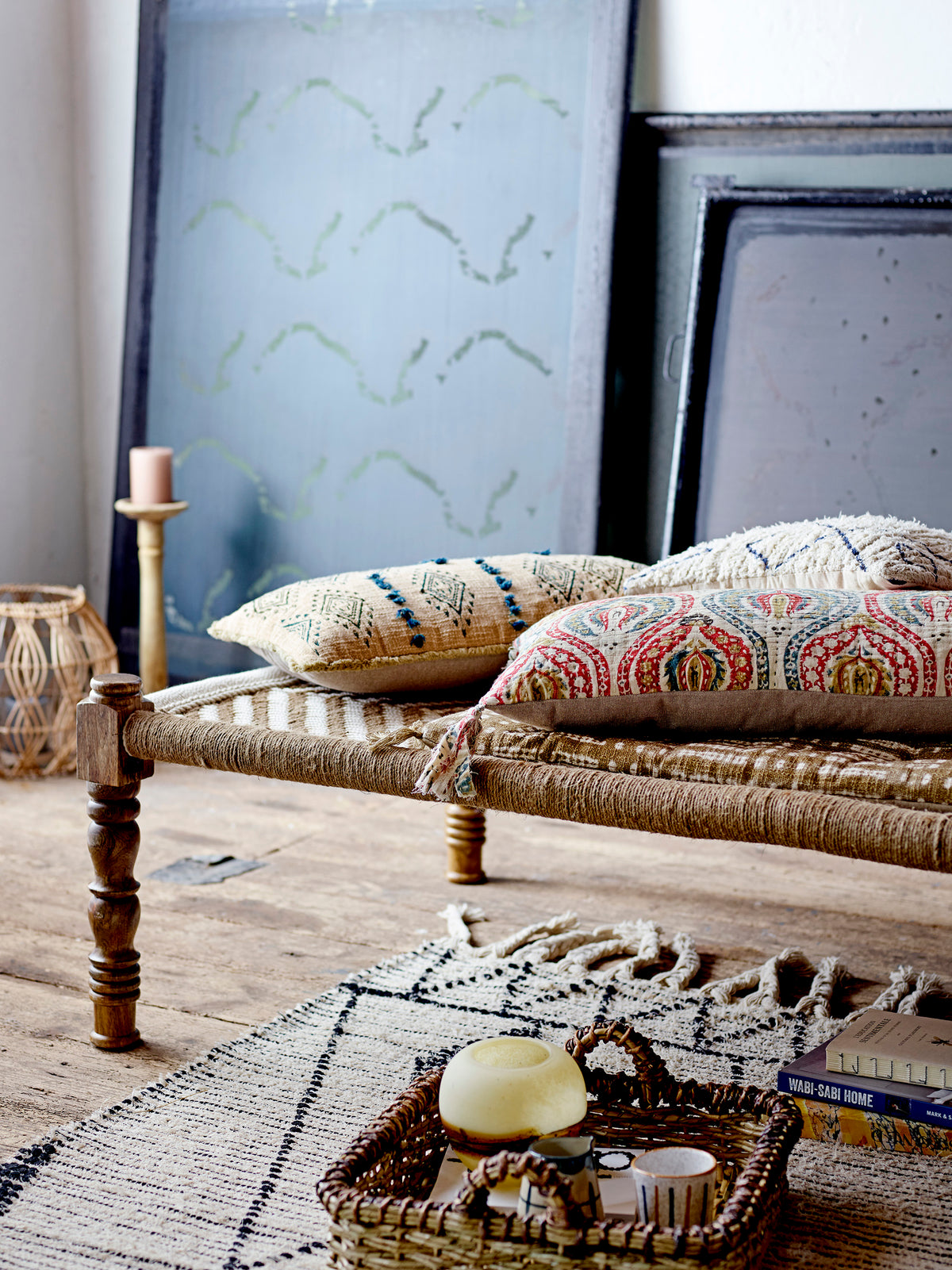 assorted hand-decorated stoneware mugs including Lobelia cup
