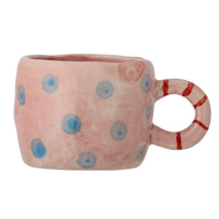 Stoneware Nini Cup in Rose by Bloomingville MINI – Whimsical Hand-Painted Design