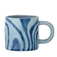 blue ninka mug by bloomingville with retro hand-decorated glaze