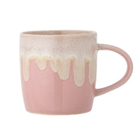 Louisa cup in rose pink stoneware with running glaze, 310ml
