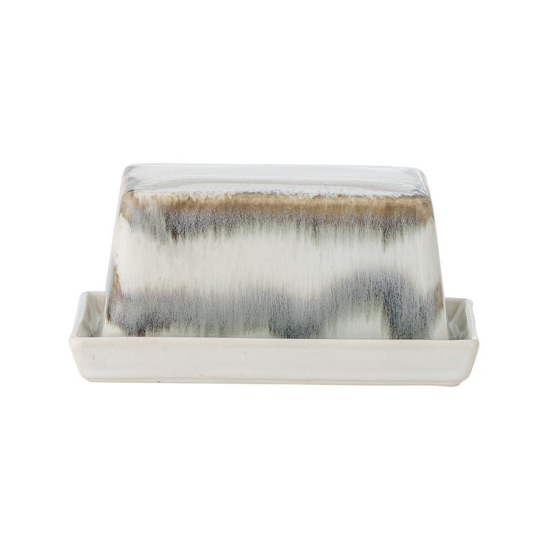 front view of grey reactive-glaze paula butter box
