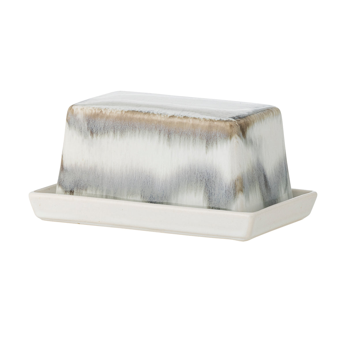 paula butter box grey stoneware with reactive glaze closed view
