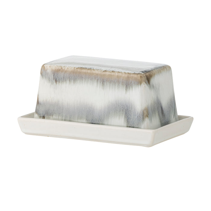 paula butter box grey stoneware with reactive glaze closed view

