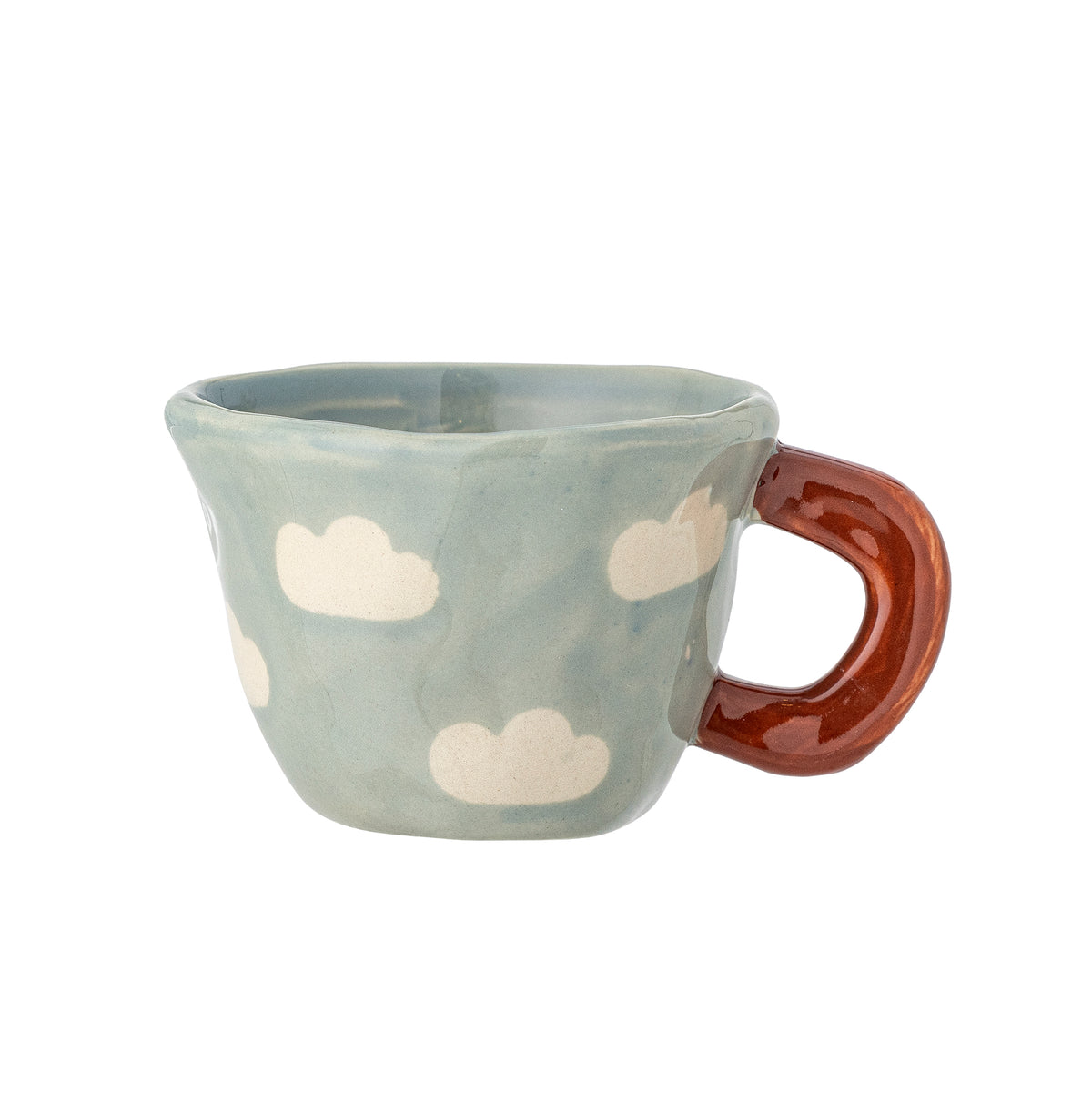 Stoneware Nini Cup in Blue by Bloomingville MINI – Dreamy Hand-Painted Clouds