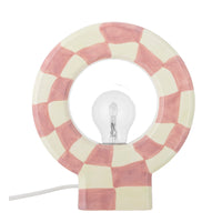 rose checker stoneware vialini lamp by bloomimgville with circular shape
