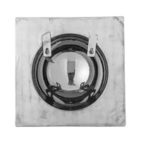Rear view of Cesta silver wall decor showing hanging hooks and fixings