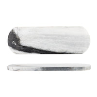 bloomingville jamile grey marble cutting board shown from front and side for detail

