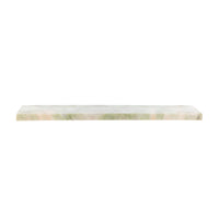 Side profile of the Keika green marble serving board showing its slim 1.5cm polished edge