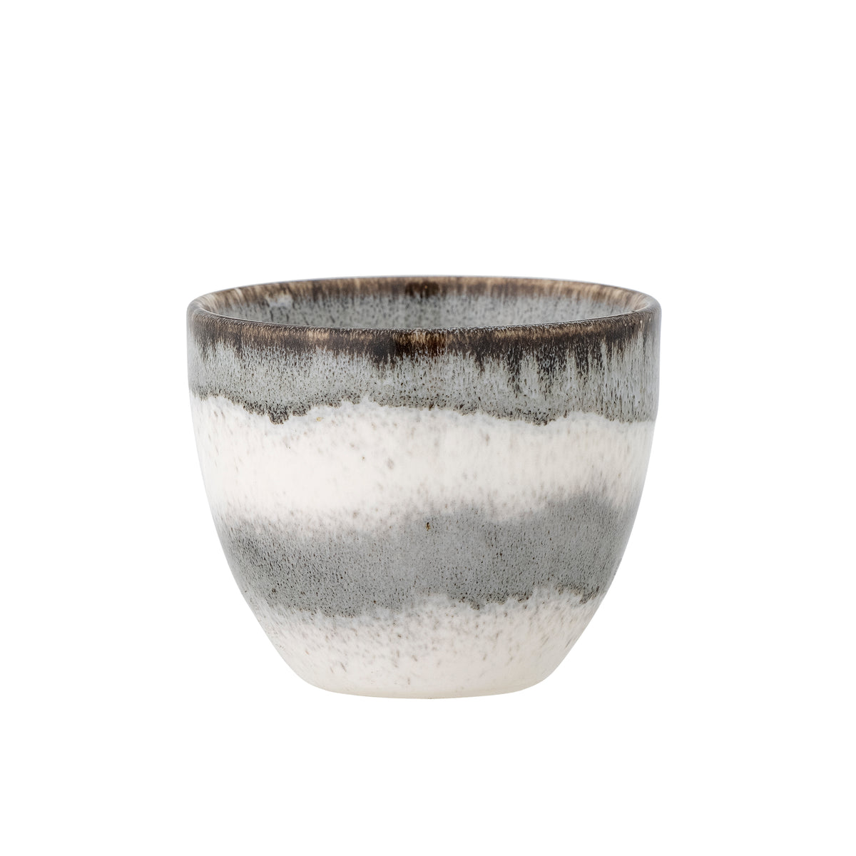 bloom­ingville paula cup grey stoneware with reactive glaze isolated on white