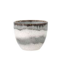 bloom­ingville paula cup grey stoneware with reactive glaze isolated on white