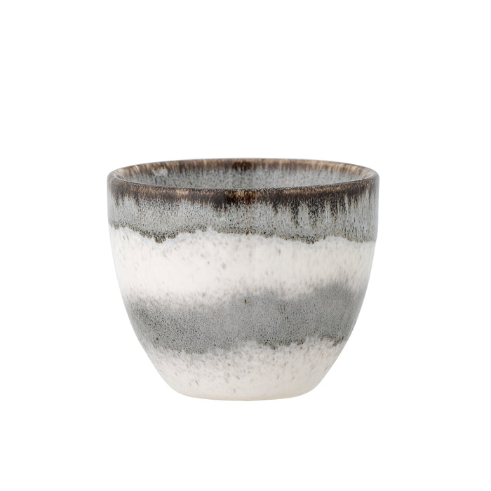 bloom­ingville paula cup grey stoneware with reactive glaze isolated on white