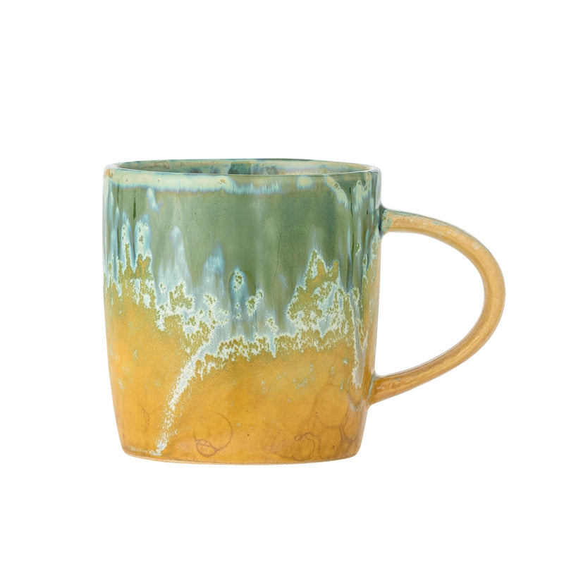 Stoneware Milani Mug in Green by Bloomingville – Vivid Reactive Glaze