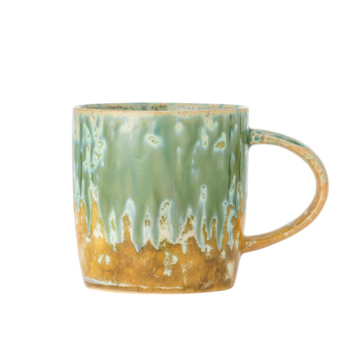 Stoneware Milani Mug in Green by Bloomingville – Vivid Reactive Glaze