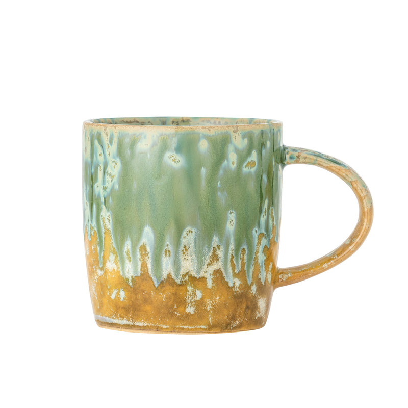 Stoneware Milani Mug in Green by Bloomingville – Vivid Reactive Glaze