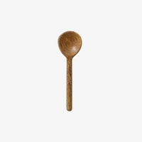 the short wooden alga spoon that's almost soup spoon like in its roundness