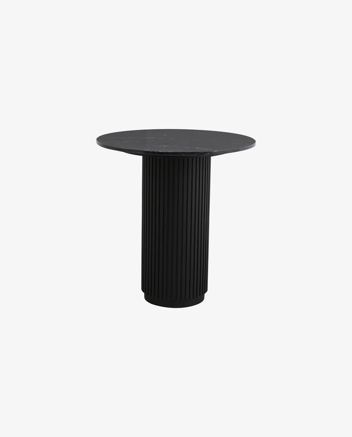 ERIE Cafe Table, Black Marble Top, Ø 70cm