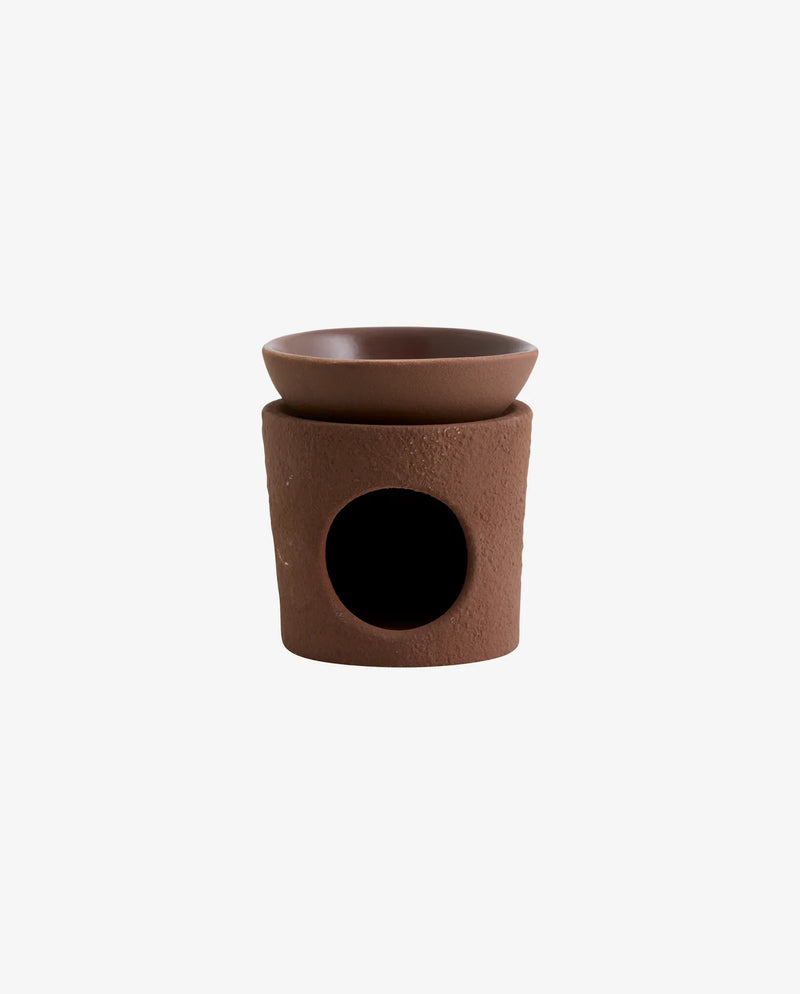 Ayu Aroma Burner, Brown Ceramic Stoneware, by Nordal