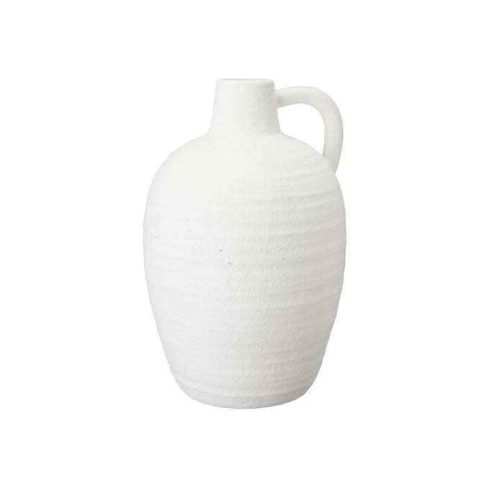 Alba Vase Matt White with Handle