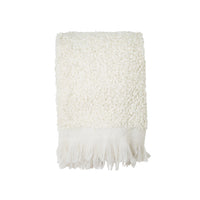 Soft wool-acrylic blend blanket folded