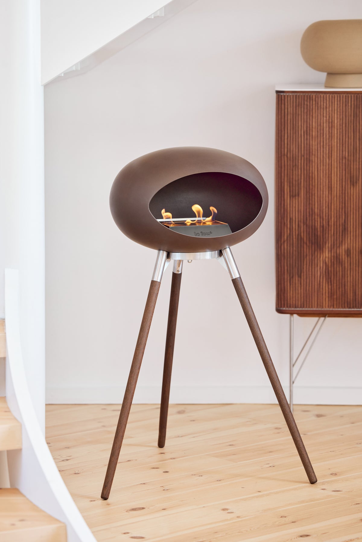 Le Feu Dome Ground High – Freestanding Bioethanol Fireplace (Classic 525)