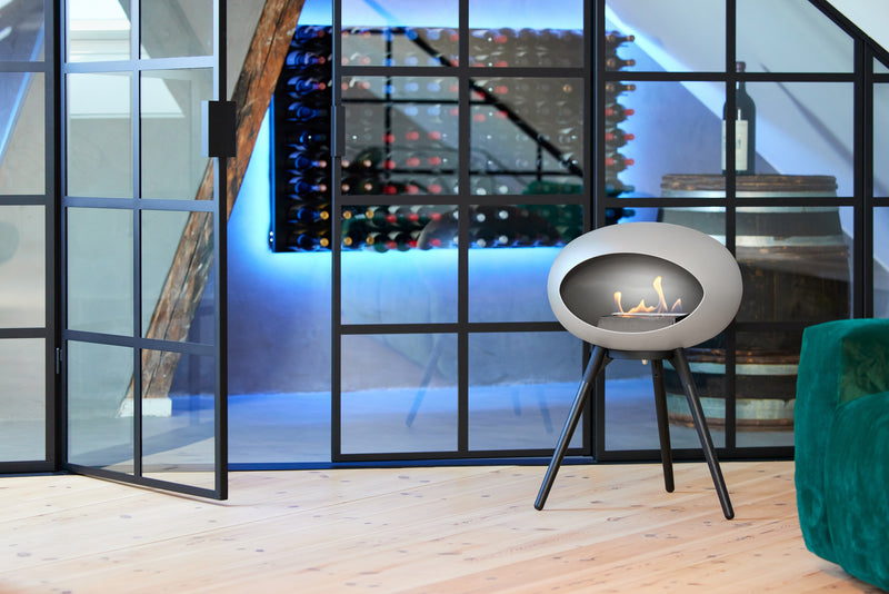 Le Feu Dome Ground Low – Freestanding Bioethanol Fireplace, Classic Size