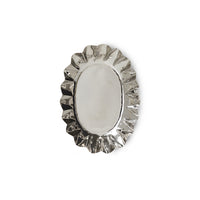 HKLIVING New Classics fluted chrome tray, Medium, viewed from above on a white background